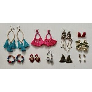 Lot of 10 Pairs of Statement Earrings - Vintage & Modern Styles #3